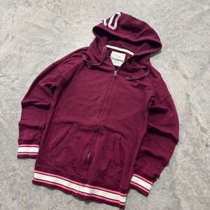 Aeropostale Burgundy Zip-Up Hoodie Size M